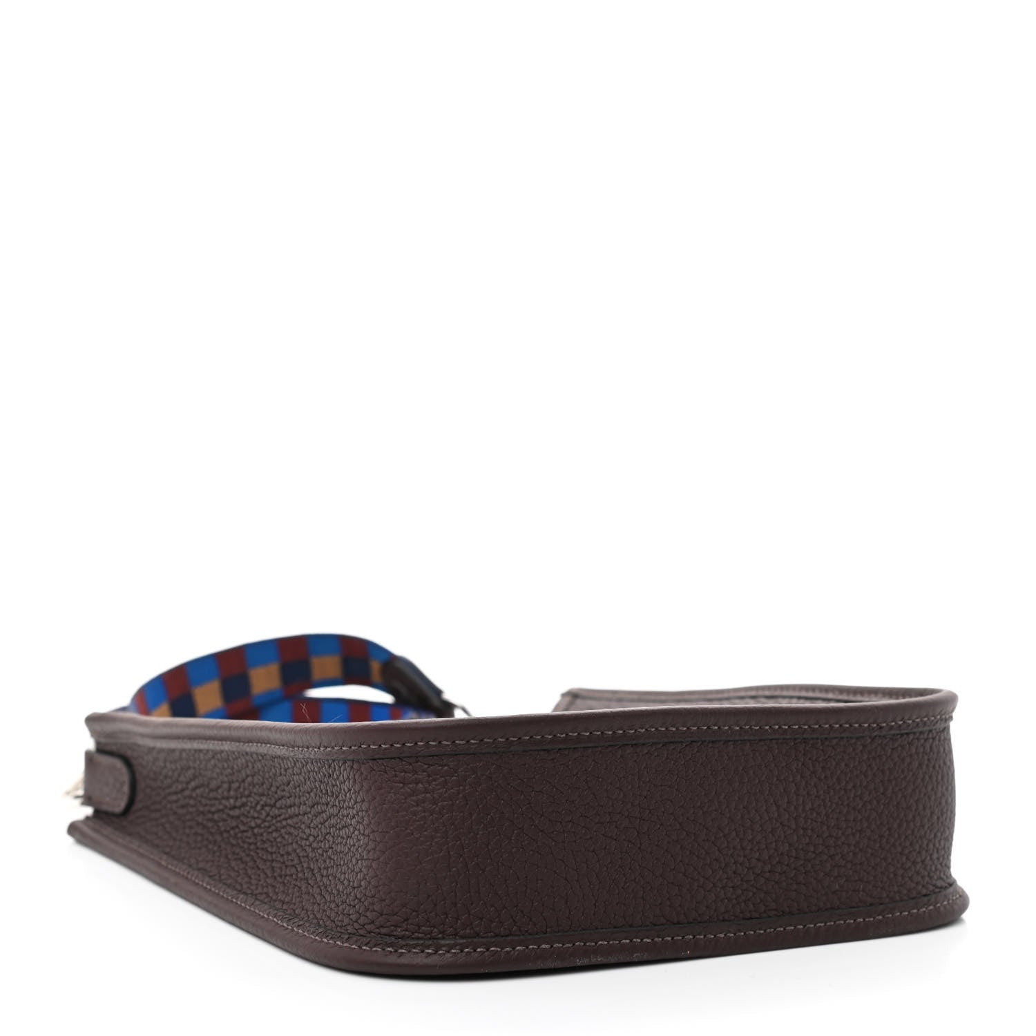 Hermes Taurillon Clemence Maxi Quadrille Evelyne TPM Rouge Sellier Bleu Bill Biscuit Rouge H 4 of 11