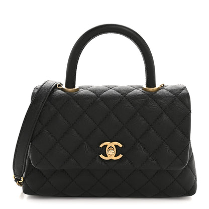 Chanel Caviar Quilted Mini Coco Handle Flap Black 1 of 12