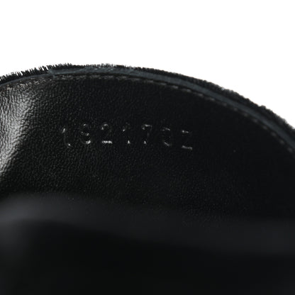 Hermes Velvet Womens Paris Loafers 37.5 Black 8 of 13
