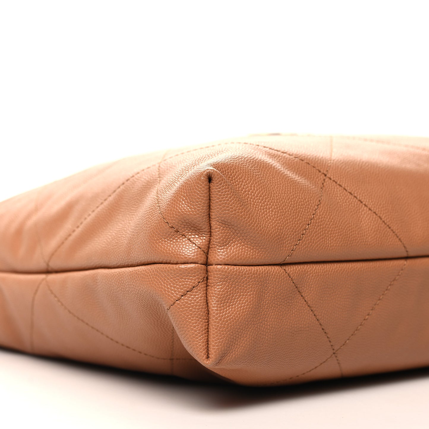 Shiny Caviar Quilted Chanel 22 Brown