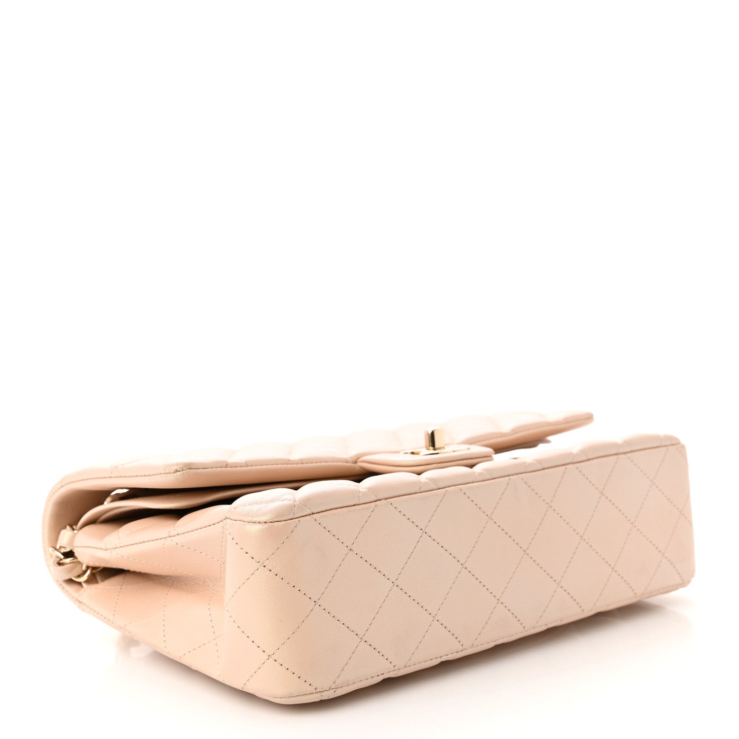 Chanel Iridescent Calfskin Quilted Medium Double Flap Beige 4 of 12