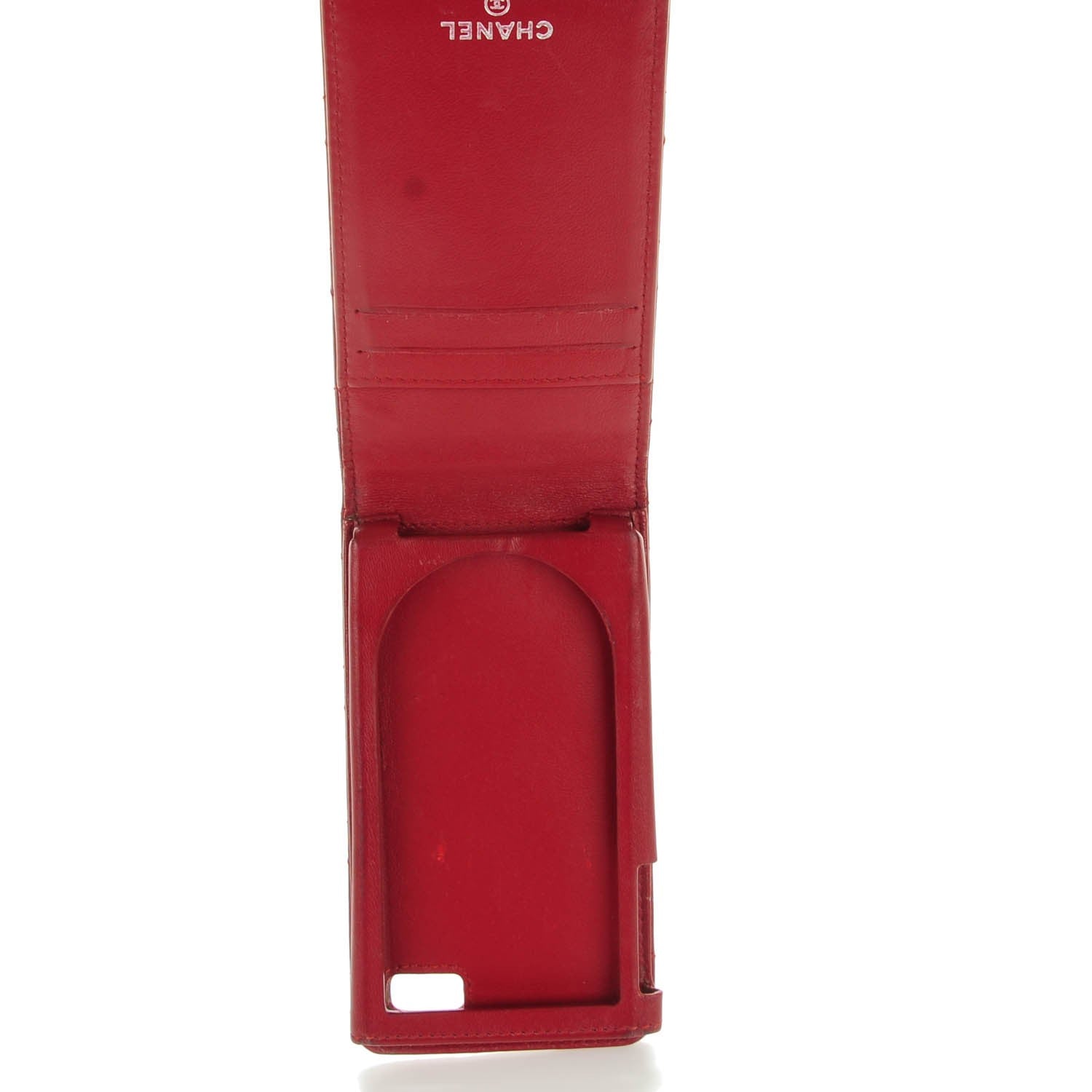 Chanel Lambskin Quilted iPhone 4 Case Red 5 of 10