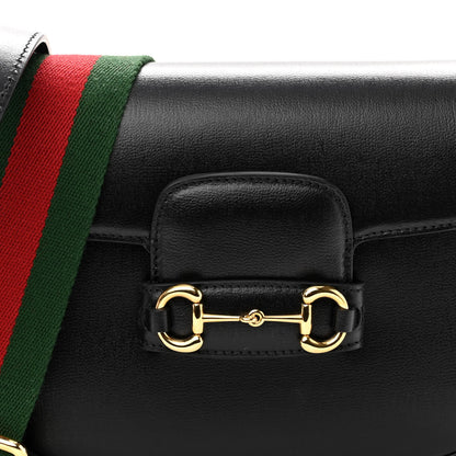 Gucci Azalea Calfskin Web Mini Horsebit 1955 Shoulder Bag Black 7 of 9