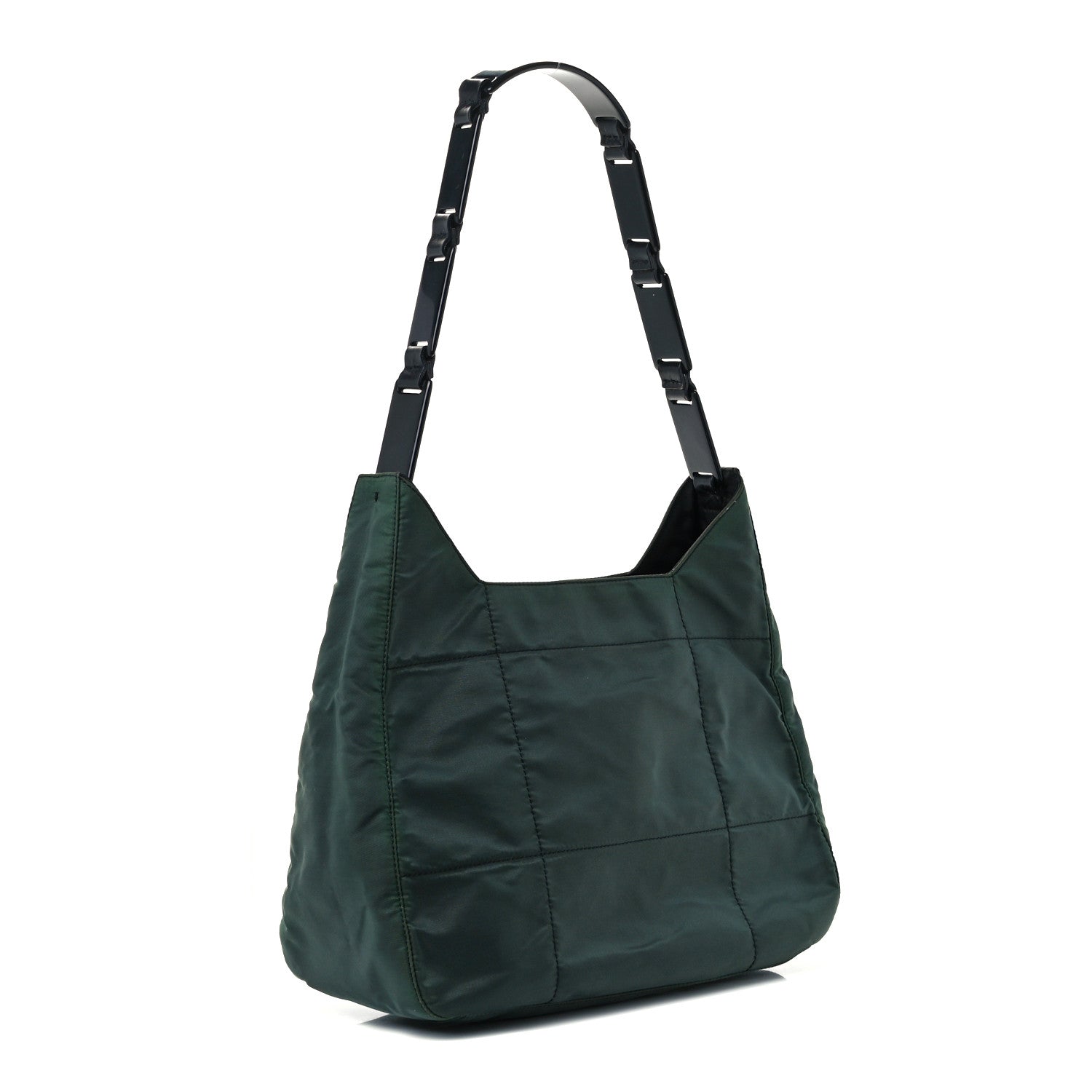 Prada Tessuto Nylon Tote Dark Green 3 of 11