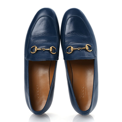 Gucci Calfskin Womens Jordaan Loafers 37 Blue Agata 2 of 14