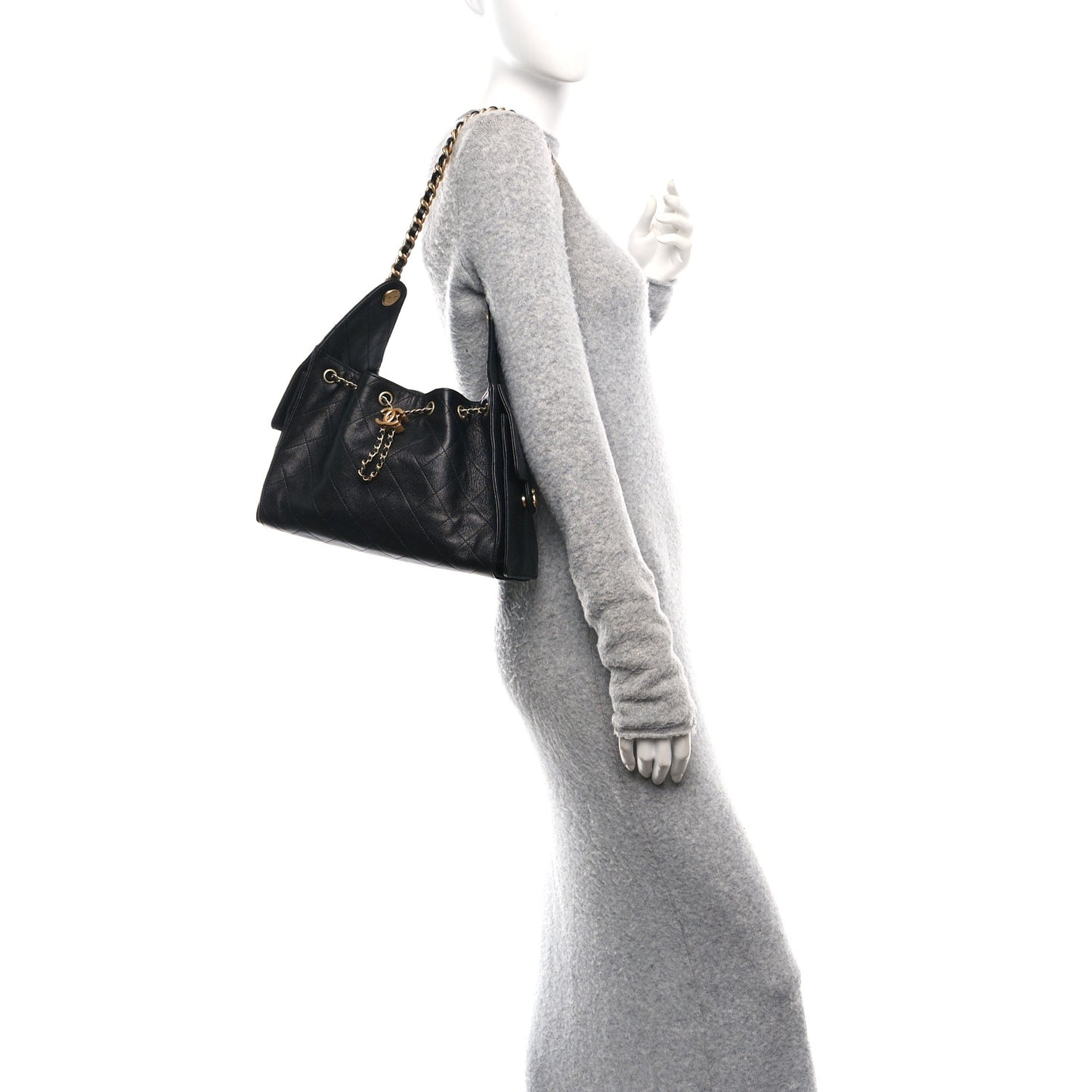 Caviar Quilted Small Chanel 25 Handbag Black