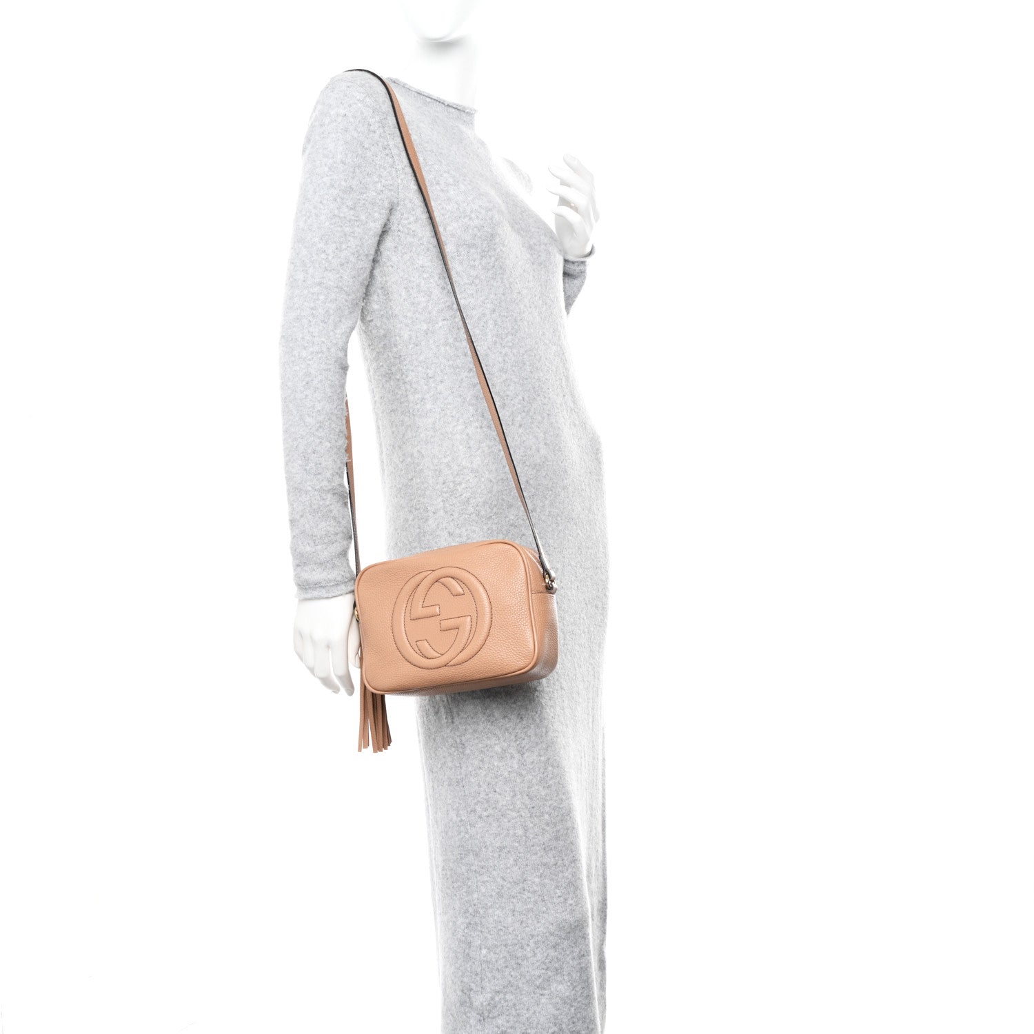Gucci Pebbled Calfskin Small Soho Disco Bag Camelia 2 of 10