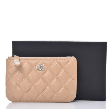 Chanel Caviar Quilted Small Cosmetic Case Beige 8 of 8