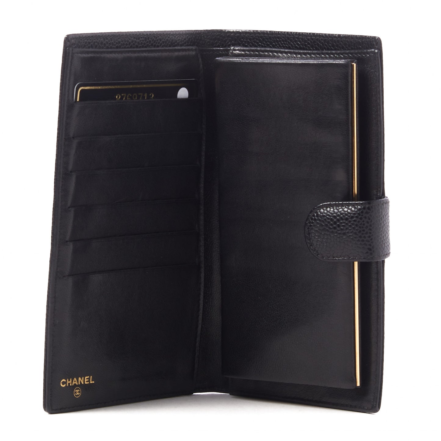 Caviar Timeless CC French Wallet Black