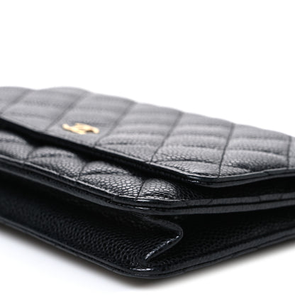 Chanel Caviar Quilted Wallet On Chain WOC Black 10 of 10