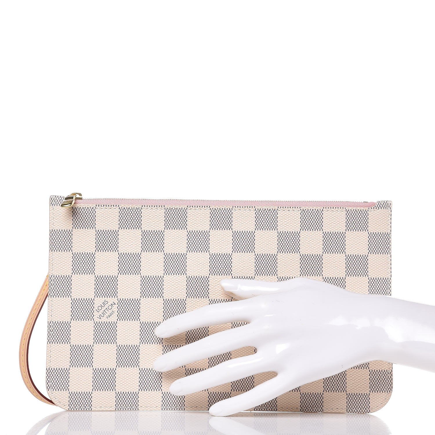 Louis Vuitton Damier Azur Neverfull MM GM Pochette Rose Ballerine 2 of 8