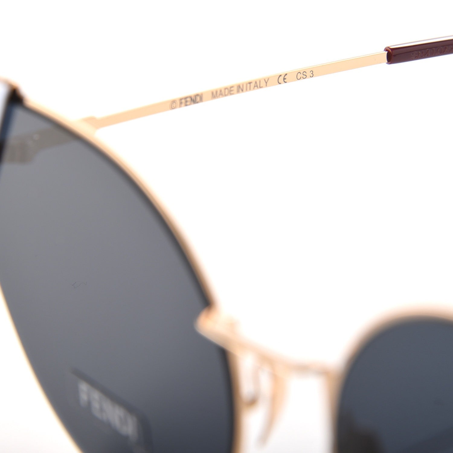 Fendi Iridia Sunglasses FF 0190 Rose Gold Blue 6 of 7