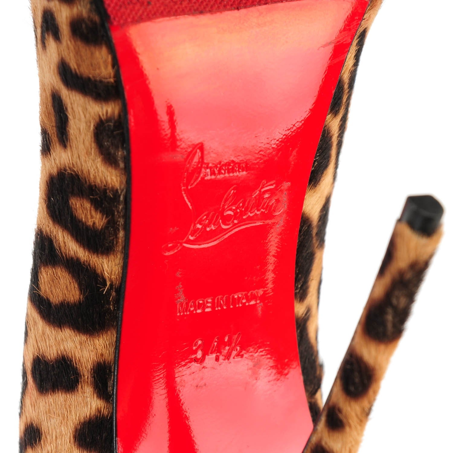 Christian Louboutin Pony Hair Jaguar Print So Kate 120 Pumps 34.5 Brown 7 of 7
