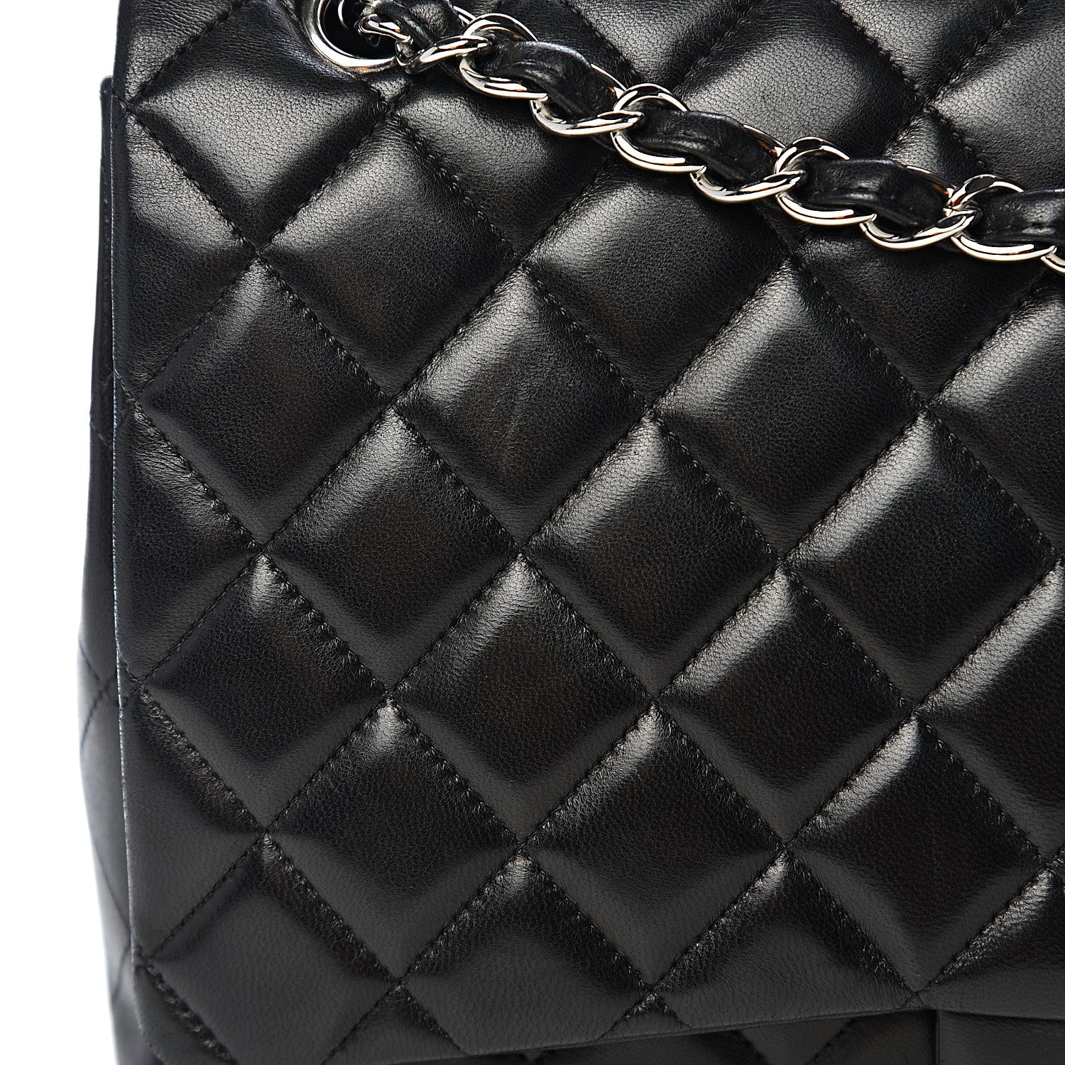 Chanel Lambskin Quilted Maxi Single Flap Black 9 of 12