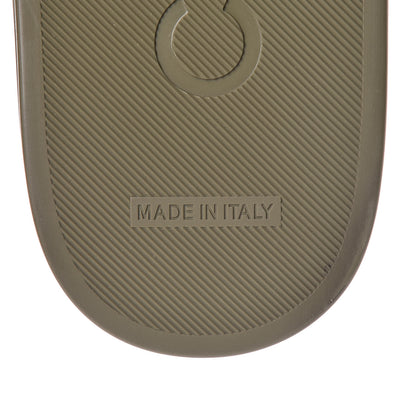 Chanel Canvas Chain Flat Sandals 38 Khaki 7 of 9