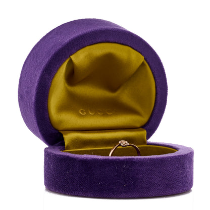 Gucci 18K Rose Gold Diamond GG Running Ring 54 6.75 5 of 5