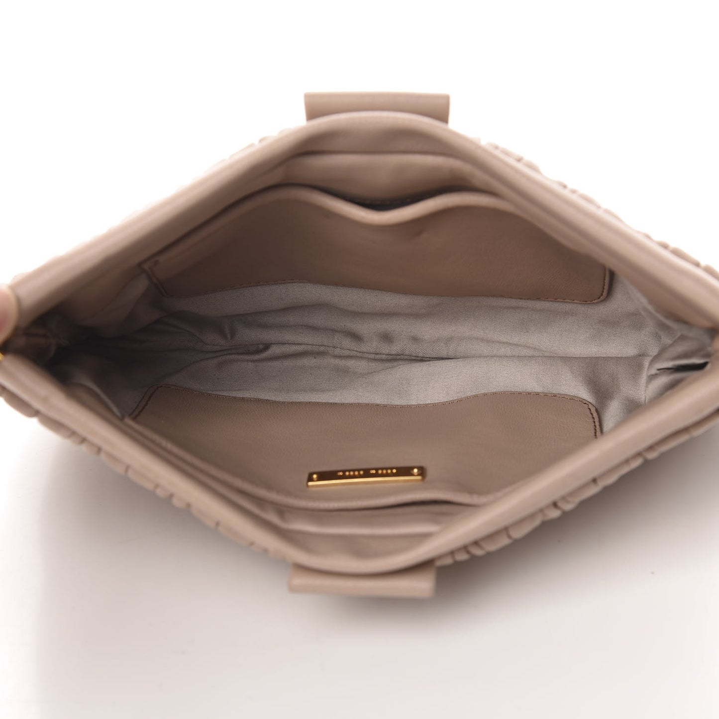 Nappa Matelasse Crossbody Clutch Cammeo