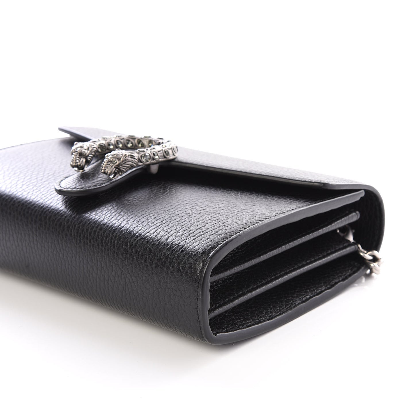 Calfskin Mini Dionysus Chain Wallet Black
