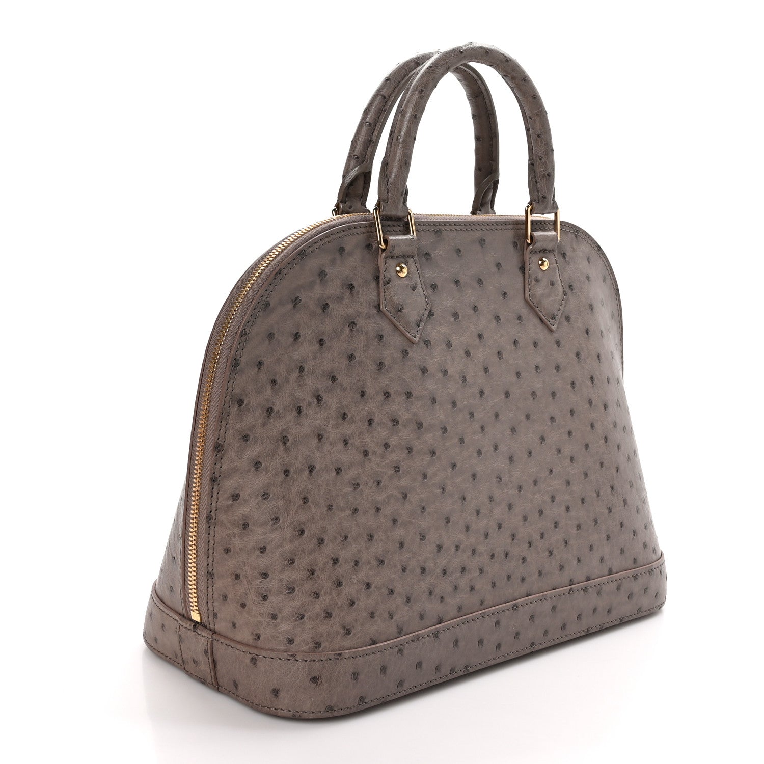 Louis Vuitton Ostrich Alma PM Gris 3 of 10