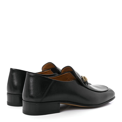 Gucci Goatskin Womens Horsebit Mid-Heel Loafers 37 Black 4 of 8