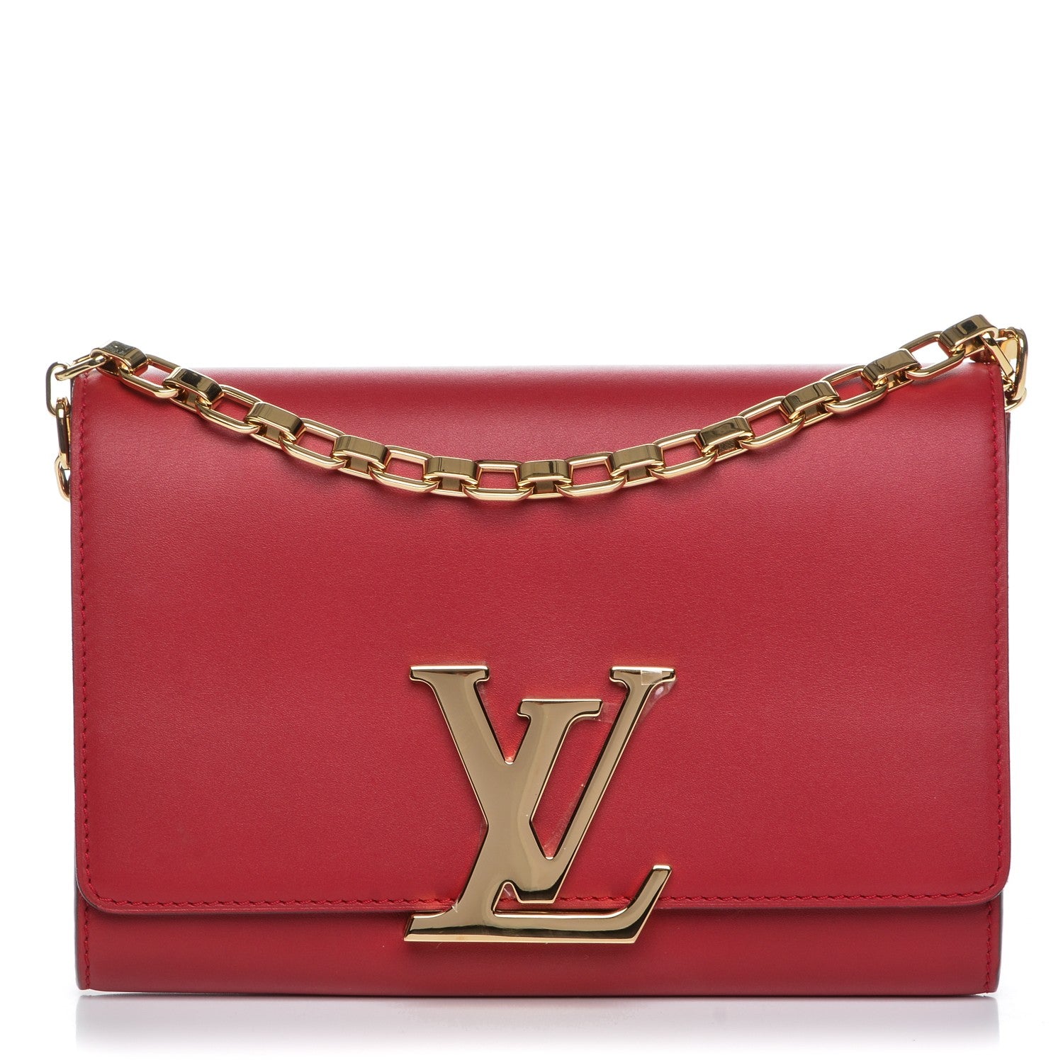 Louis Vuitton Calfskin Chain Louise GM Framboise 1 of 7