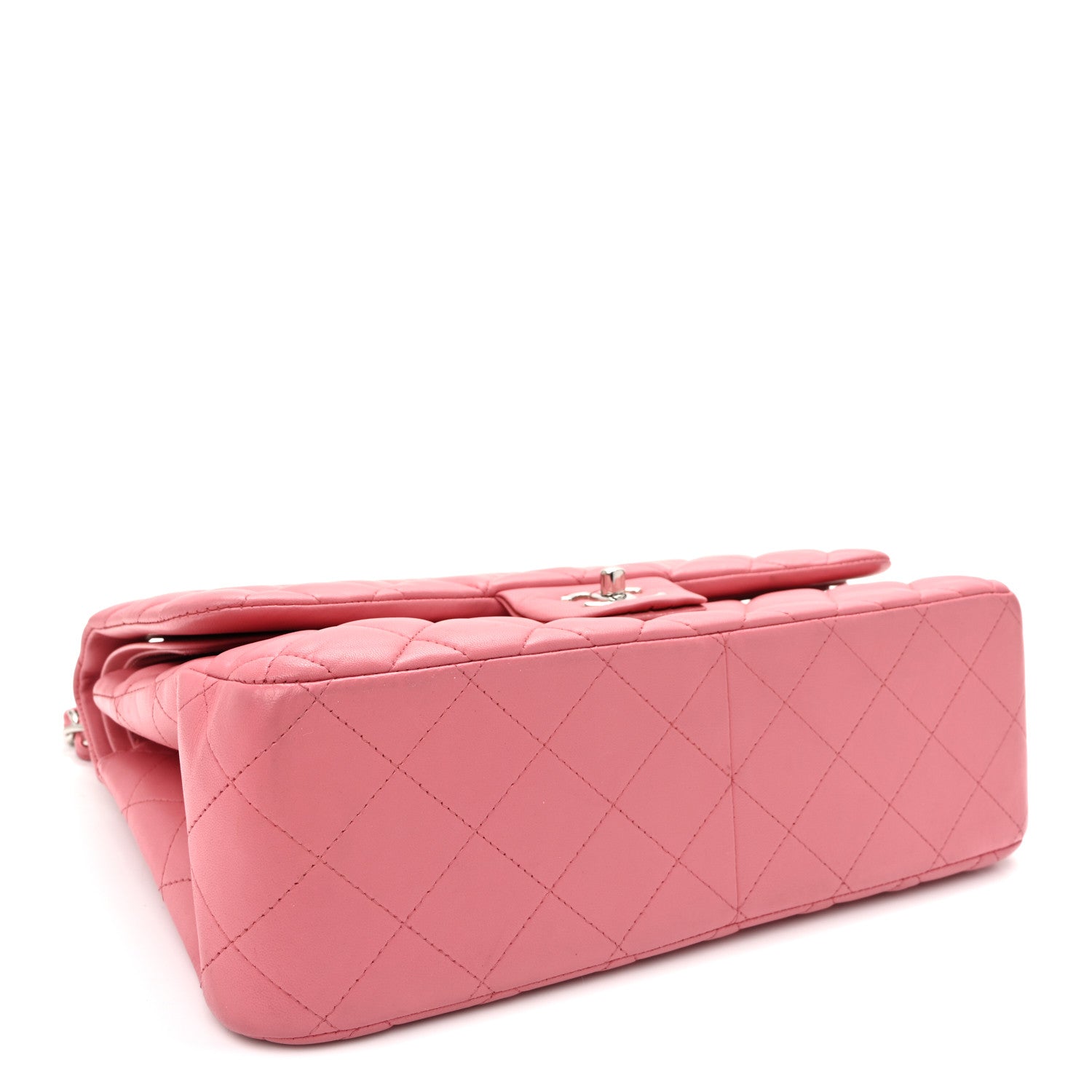 Chanel Lambskin Quilted Jumbo Double Flap Pink 4 of 14