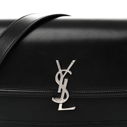 Saint Laurent Box Calfskin Monogram Medium Solferino Satchel Black 7 of 10