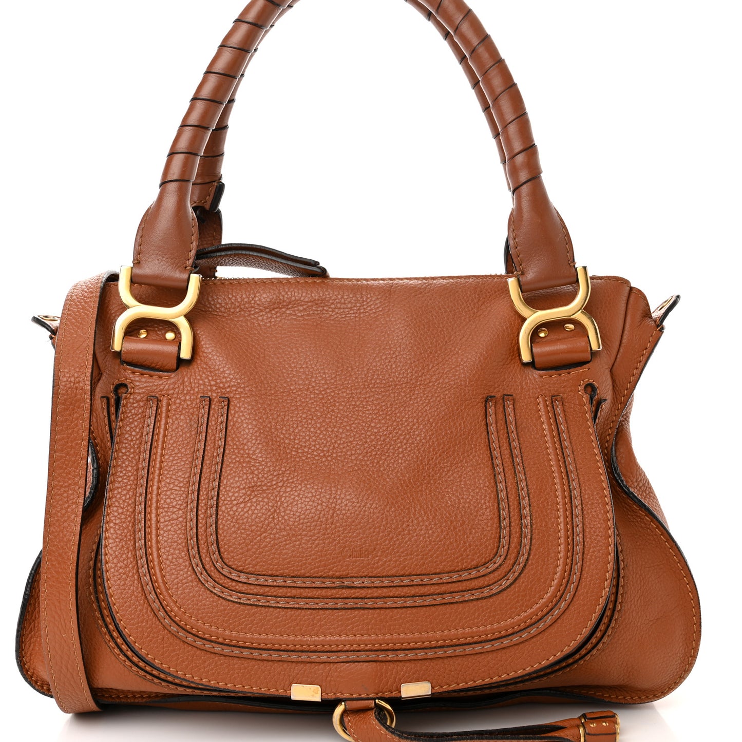 Calfskin Medium Marcie Satchel Tan