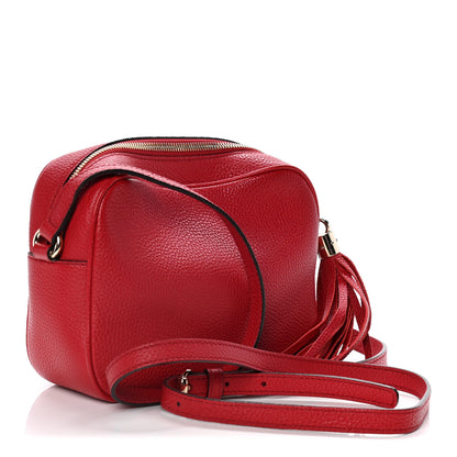 Gucci Pebbled Calfskin Small Soho Disco Bag Tabasco Red 3 of 15