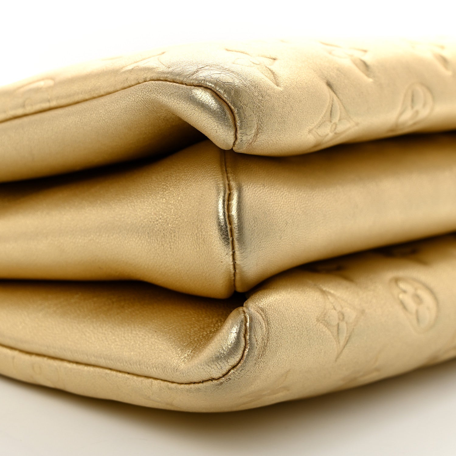 Louis Vuitton Lambskin Embossed Monogram Coussin PM Gold 10 of 11