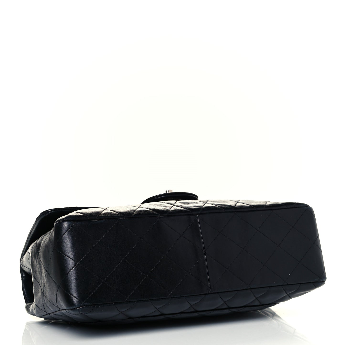 Lambskin Quilted Jumbo Single Flap Black