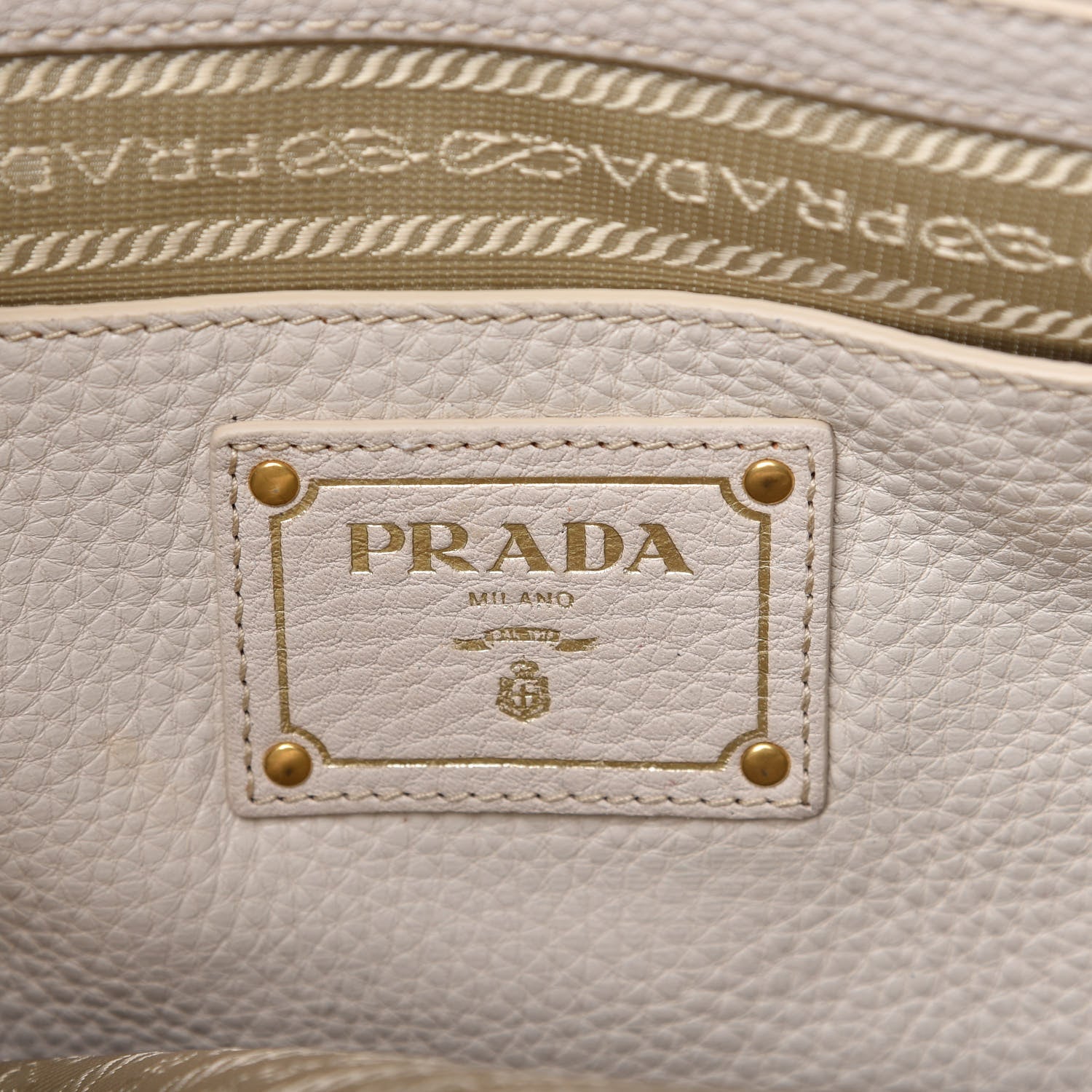 Prada Vitello Daino Large Double Zip Tote Talco 8 of 11