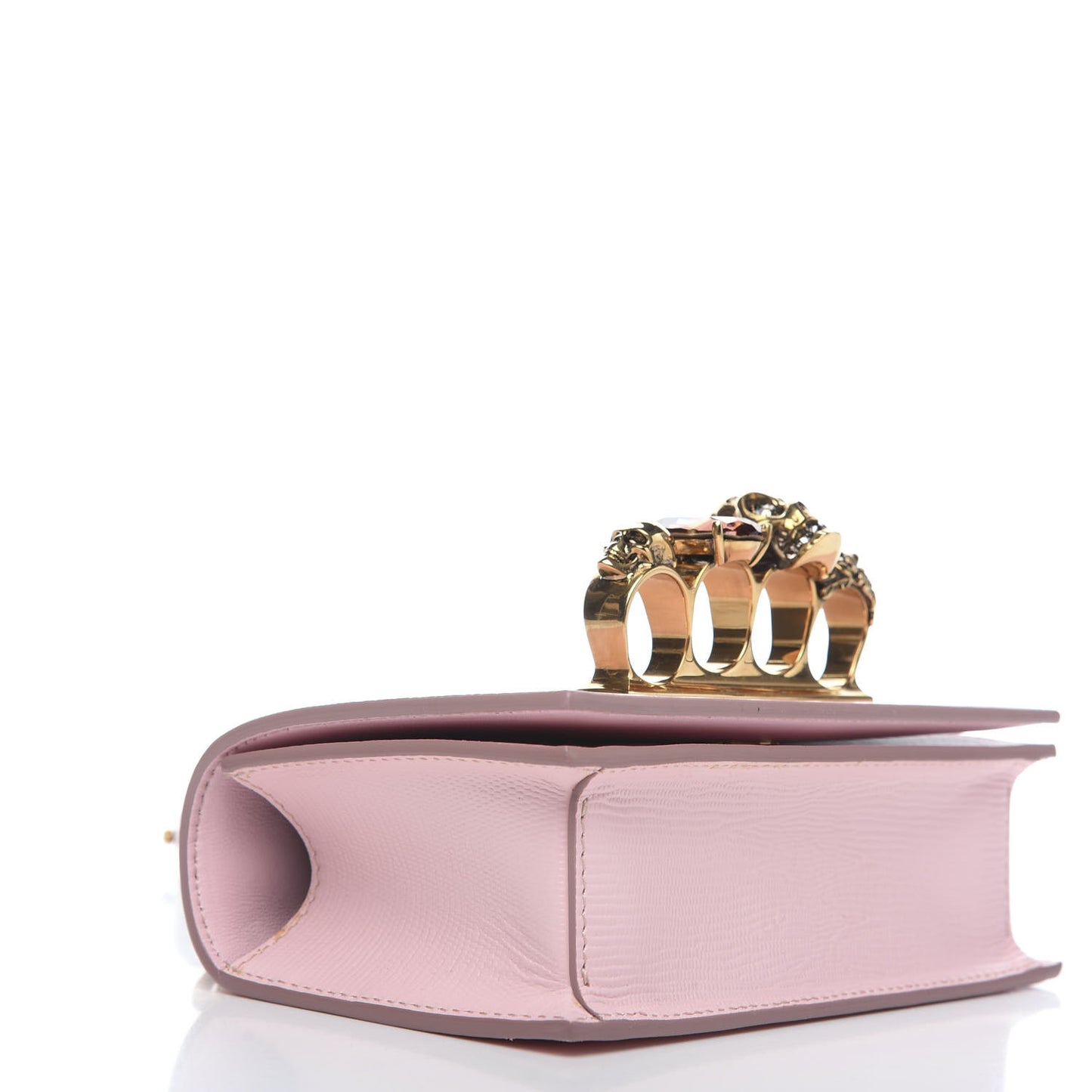 Lizard Embossed Calfskin Knuckle Crossbody