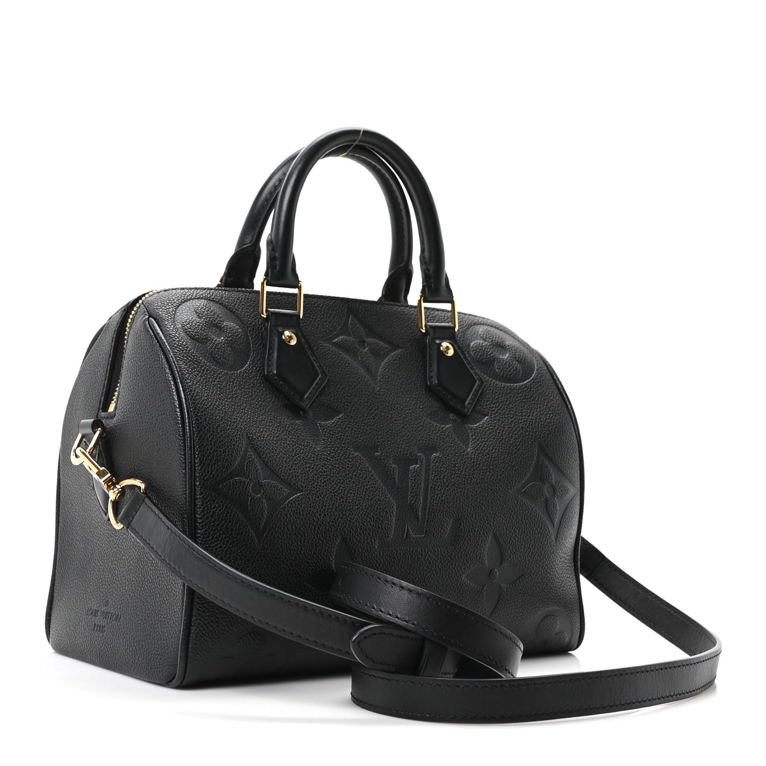 Louis Vuitton Empreinte Monogram Giant Speedy Bandouliere 25 Black 3 of 9