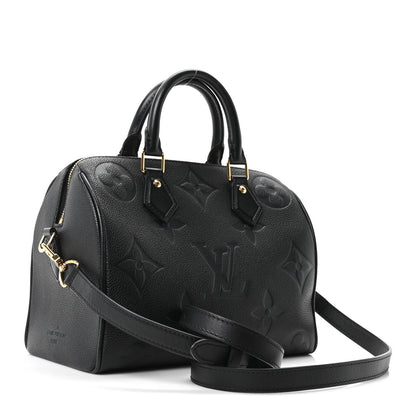 Louis Vuitton Empreinte Monogram Giant Speedy Bandouliere 25 Black 3 of 9