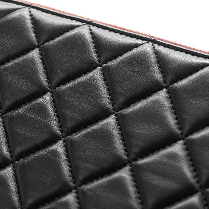 Chanel Lambskin Quilted Large Cosmetic Case Black 8 of 9