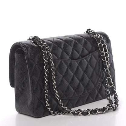 Chanel Caviar Quilted Medium Double Flap Black 3 of 10