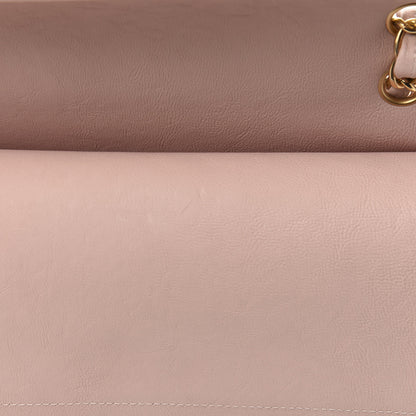 Chanel Calfskin Chevron Quilted Jumbo Double Flap Light Pink 10 of 15