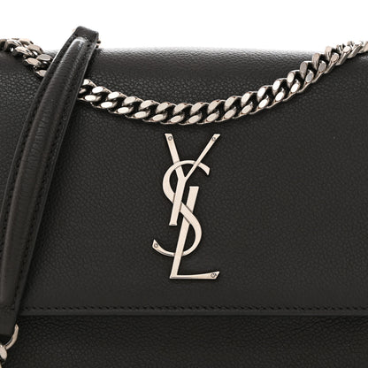 Saint Laurent Grained Calfskin Medium Monogram Sunset Dark Anthracite 8 of 10