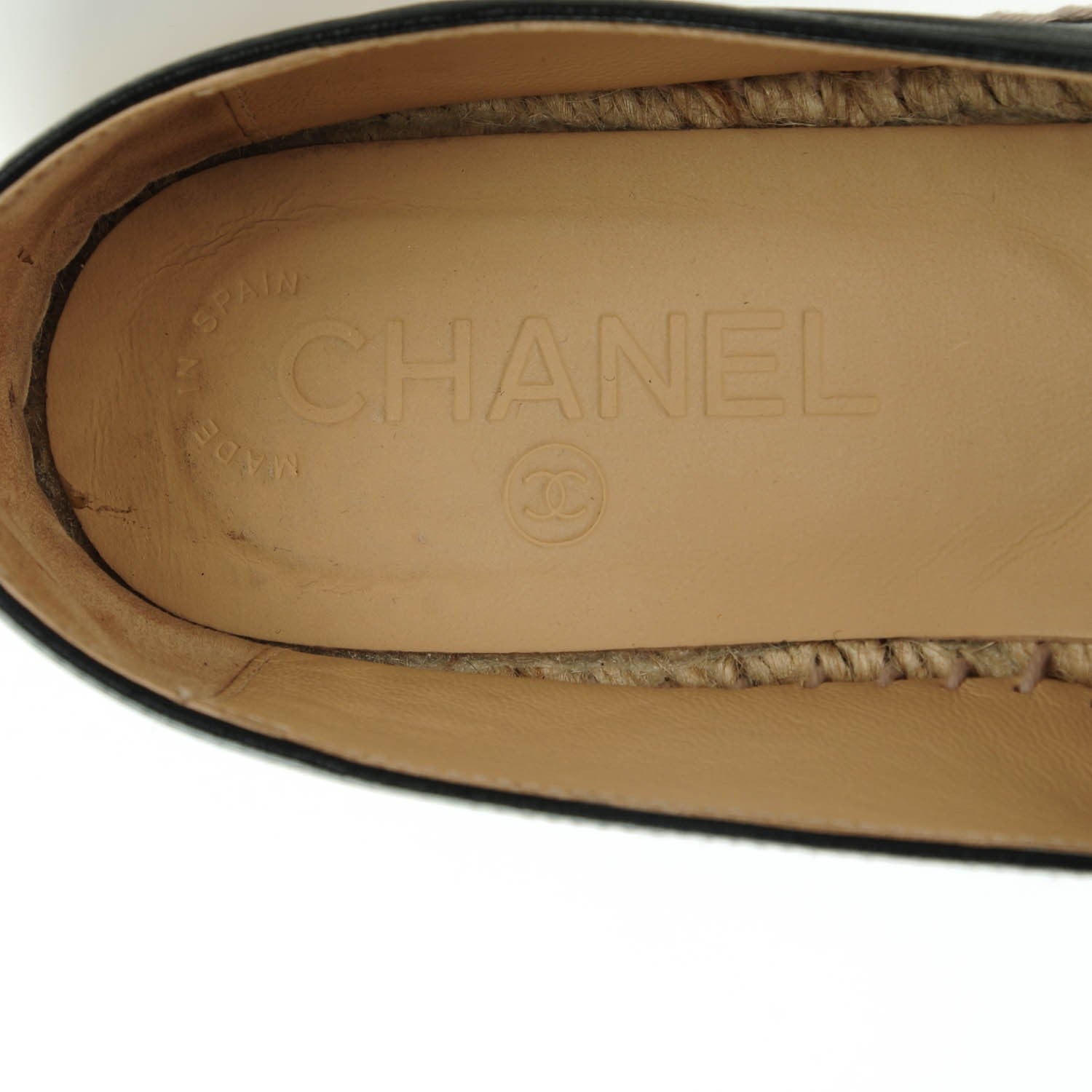Chanel Lambskin CC Espadrilles 38 Black 8 of 9