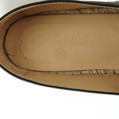 Chanel Lambskin CC Espadrilles 38 Black 8 of 9