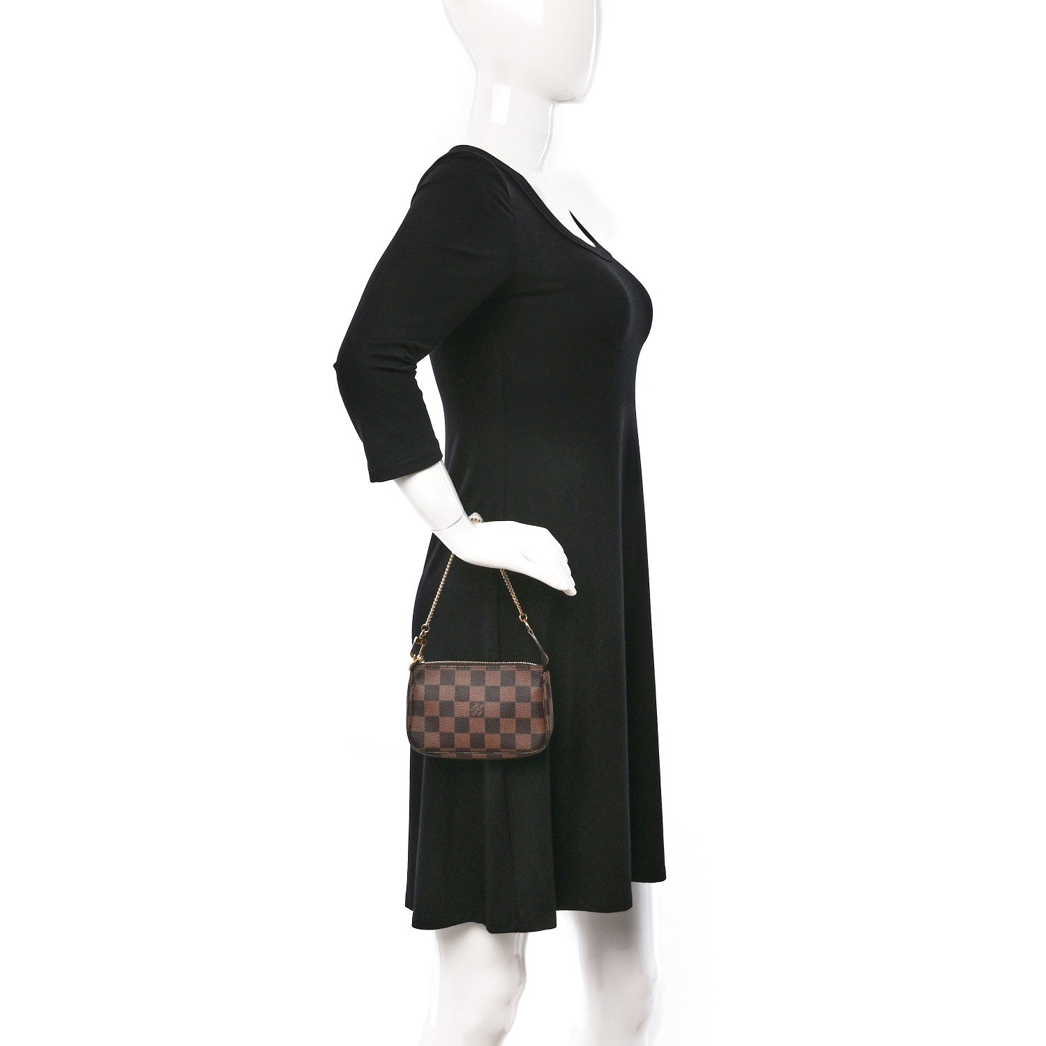 Louis Vuitton Damier Ebene Mini Pochette Accessories 2 of 8