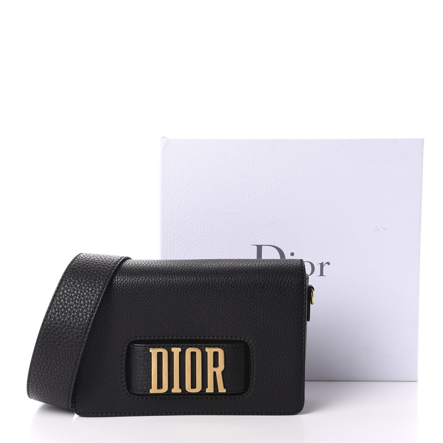Christian Dior Grained Calfskin Dio(r)evolution Flap Bag Black 12 of 12