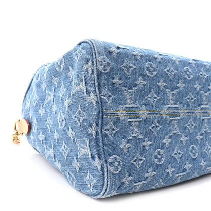 Louis Vuitton Monogram Denim Speedy Soft 30 Blue 9 of 10