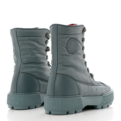 Hermes Calfskin Parachute Fresh Ankle Boots 37.5 Bleu Pinede 4 of 7