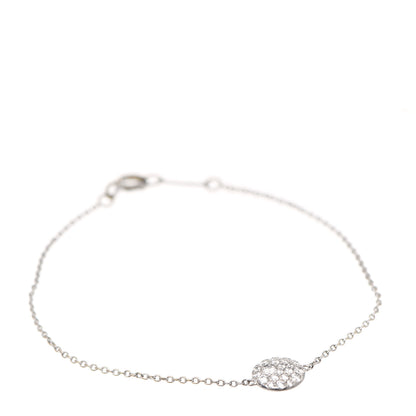 Tiffany 18K White Gold Diamond Disk Pave Bracelet 1 of 6