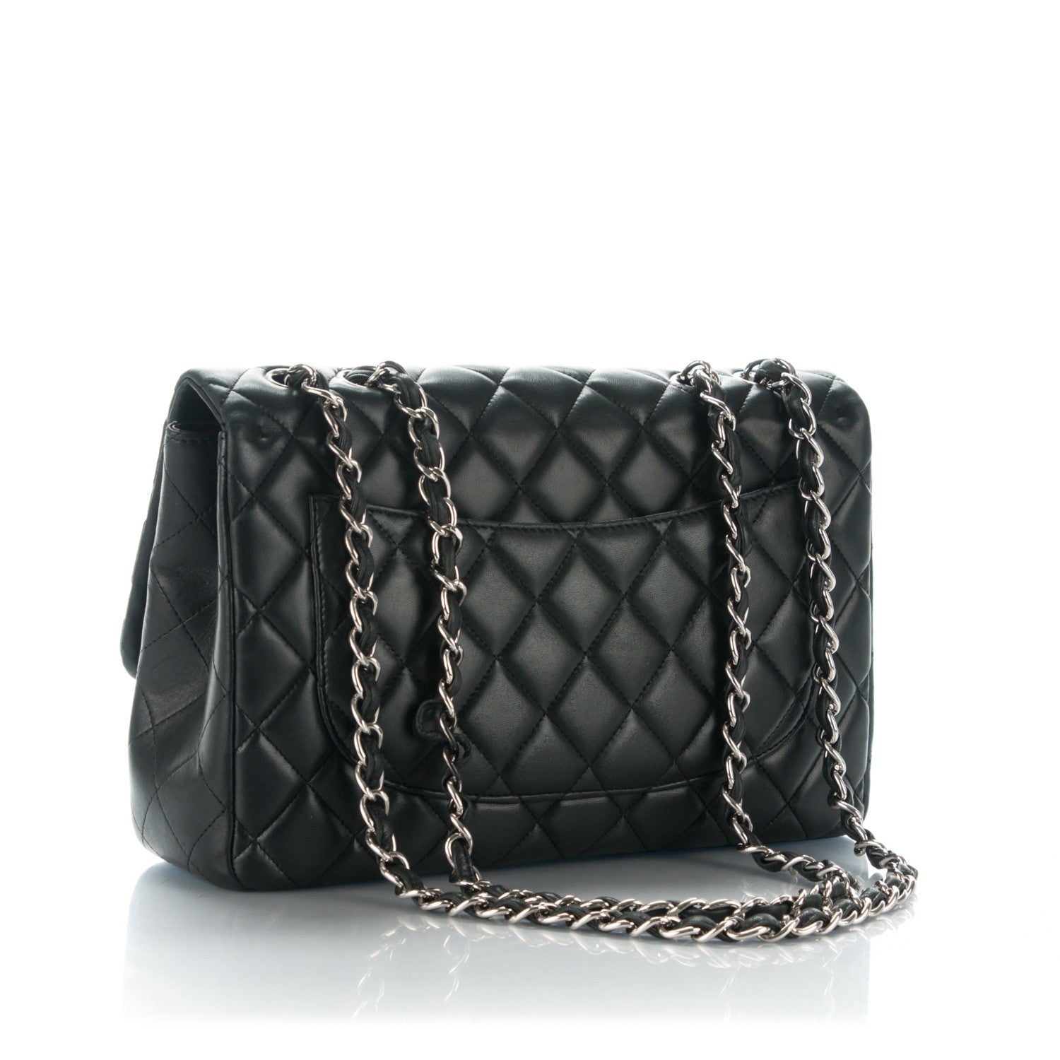 Chanel Lambskin Quilted Jumbo Single Flap Black 4 of 9