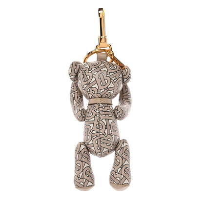 Burberry Calfskin Print Monogram Thomas Bear Bag Charm Pink 3 of 5