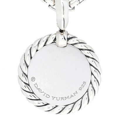 David Yurman Sterling Silver Diamond Initial K Charm Necklace 5 of 5