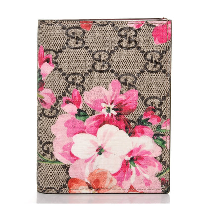 Gucci GG Supreme Monogram Blooms Card Case Beige Multicolor Dry Rose 3 of 6